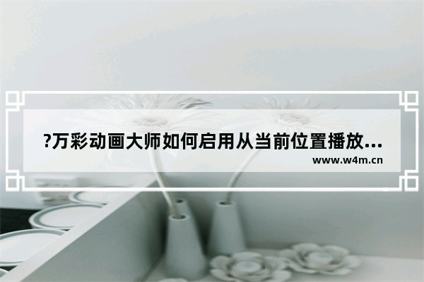 ?万彩动画大师如何启用从当前位置播放全场景-万彩动画大师播放全场景的方法教程