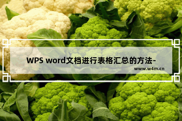 WPS word文档进行表格汇总的方法-WPS word文档如何进行表格汇总