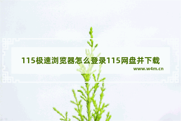 115极速浏览器怎么登录115网盘并下载资源-115极速浏览器登录115网盘并下载资源的方法