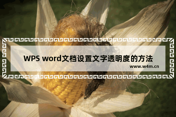 WPS word文档设置文字透明度的方法-WPS word文档怎么设置文字透明度