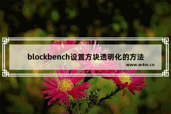 blockbench设置方块透明化的方法-blockbench怎么设置方块透明化