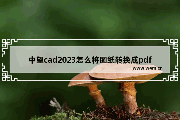 中望cad2023怎么将图纸转换成pdf格式-中望cad将图纸保存为pdf格式的方法