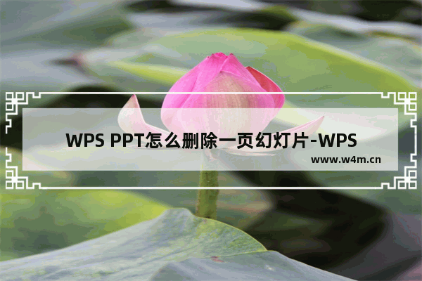 WPS PPT怎么删除一页幻灯片-WPS PPT删除一页幻灯片的方法