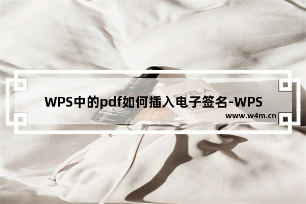 WPS中的pdf如何插入电子签名-WPS中的pdf插入电子签名的方法