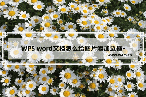 WPS word文档怎么给图片添加边框-WPS word文档给图片添加边框的方法