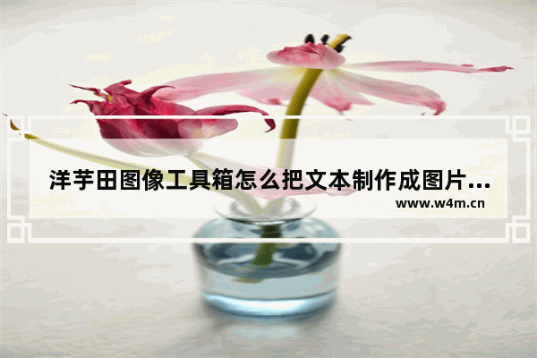 洋芋田图像工具箱怎么把文本制作成图片-洋芋田图像工具箱把文本制作成图片的方法