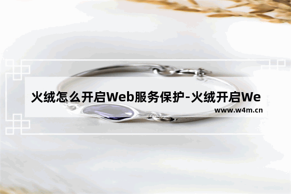 火绒怎么开启Web服务保护-火绒开启Web服务保护的方法