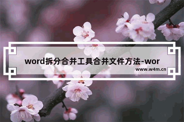 word拆分合并工具合并文件方法-word拆分合并工具怎么合并文件