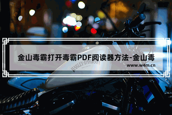 金山毒霸打开毒霸PDF阅读器方法-金山毒霸如何打开毒霸PDF阅读器