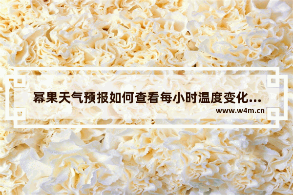 幂果天气预报如何查看每小时温度变化趋势-幂果天气预报查看每小时温度变化趋势的方法