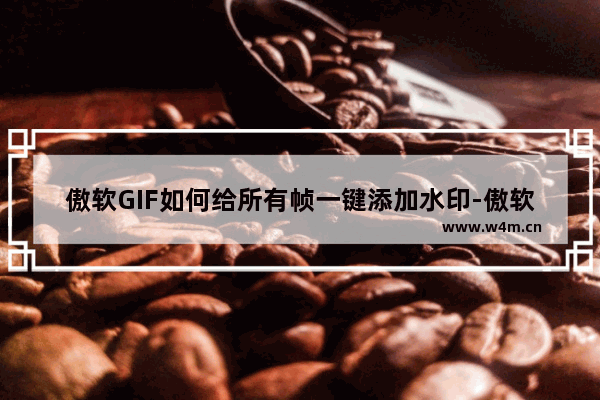 傲软GIF如何给所有帧一键添加水印-傲软GIF给所有帧一键添加水印的方法