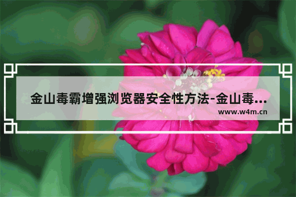 金山毒霸增强浏览器安全性方法-金山毒霸如何增强浏览器安全性