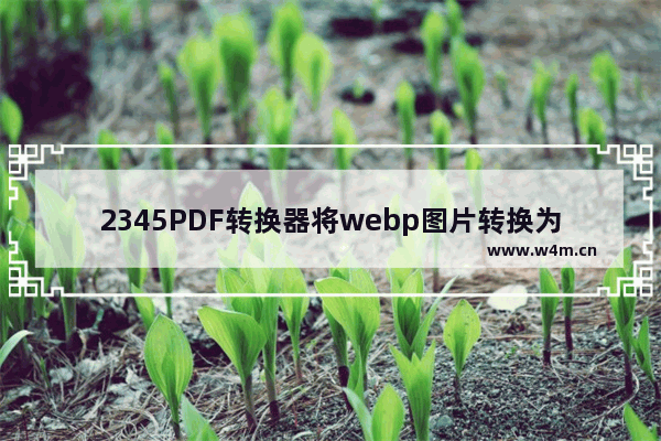 2345PDF转换器将webp图片转换为png方法-2345PDF转换器如何将webp图片转换为png