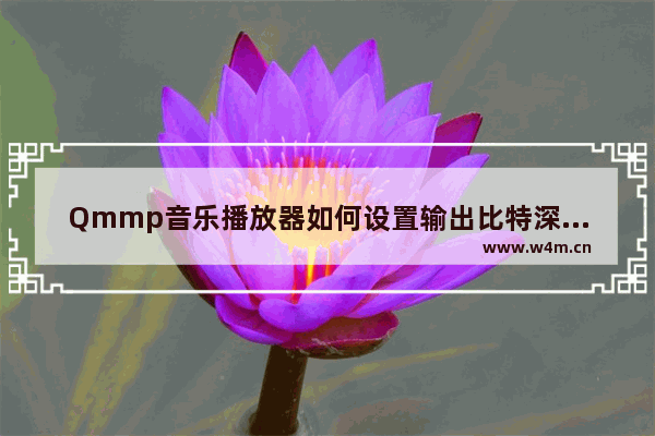 Qmmp音乐播放器如何设置输出比特深度大小-Qmmp音乐播放器设置输出比特深度大小的方法