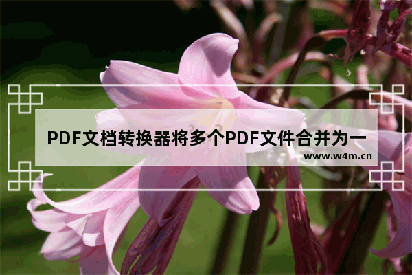 PDF文档转换器将多个PDF文件合并为一个方法-PDF文档转换器如何将多个PDF文件合并为一个