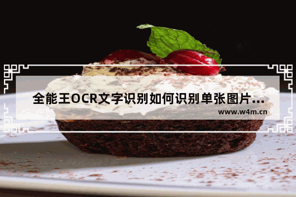 全能王OCR文字识别如何识别单张图片文字-全能王OCR文字识别提取图片文字方法