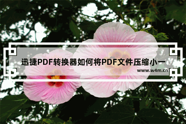 迅捷PDF转换器如何将PDF文件压缩小一点-迅捷PDF转换器将PDF文件压缩小一点方法