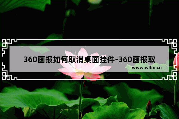 360画报如何取消桌面挂件-360画报取消桌面挂件的方法