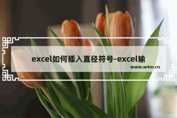 excel如何插入直径符号-excel输入直径符号的方法