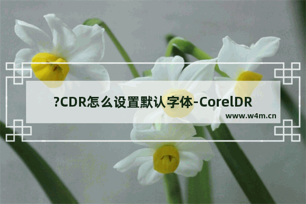 ?CDR怎么设置默认字体-CorelDRAW中设置默认字体的方法教程