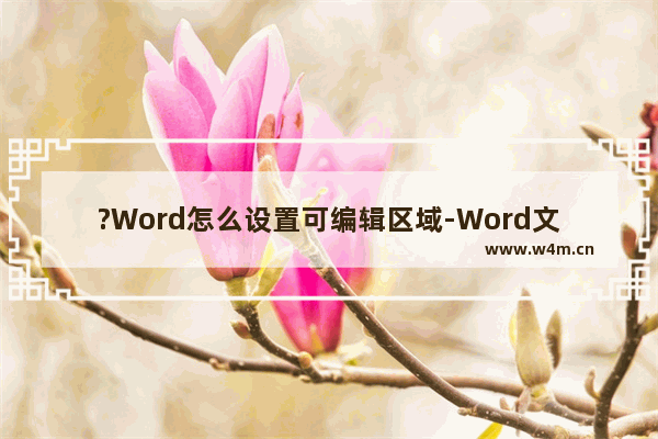 ?Word怎么设置可编辑区域-Word文档设置只有部分区域可以编辑的方法教程