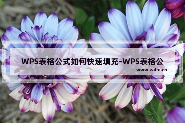 WPS表格公式如何快速填充-WPS表格公式快速填充的方法