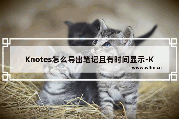 Knotes怎么导出笔记且有时间显示-Knotes导出笔记有时间显示的方法