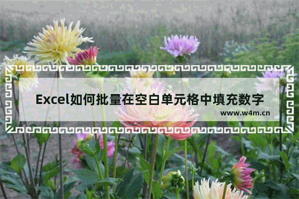 Excel如何批量在空白单元格中填充数字0-Excel批量在空白单元格中填充数字0的方法