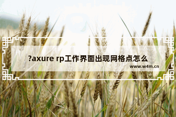 ?axure rp工作界面出现网格点怎么关闭-axure rp取消界面网格的方法教程