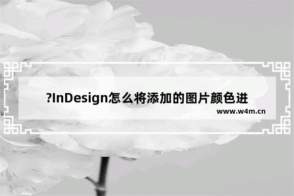 ?InDesign怎么将添加的图片颜色进行部分修改-把图片放在?InDesign里修改局部颜色的方法