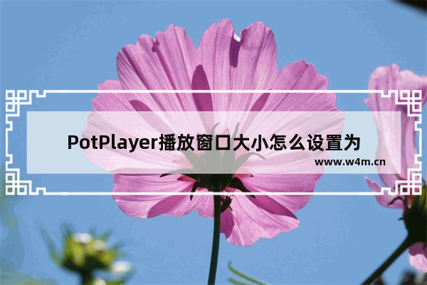 PotPlayer播放窗口大小怎么设置为保持原样-PotPlayer播放视频时窗口大小不变的方法