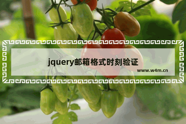 jquery邮箱格式时刻验证