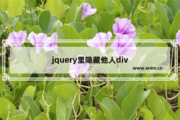 jquery里隐藏他人div