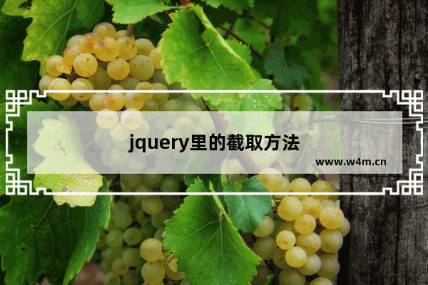 jquery里的截取方法