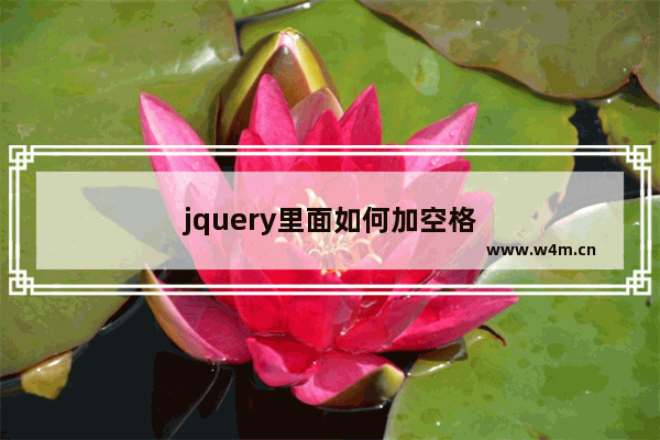 jquery里面如何加空格