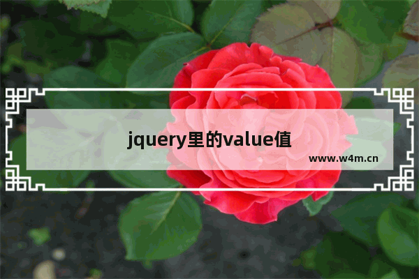 jquery里的value值