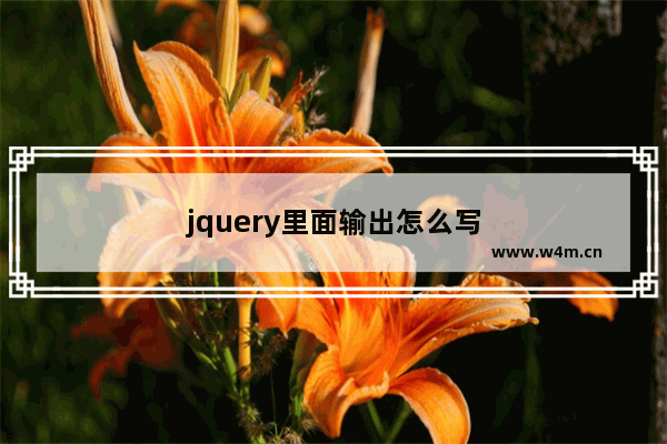 jquery里面输出怎么写