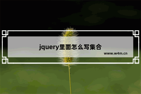 jquery里面怎么写集合