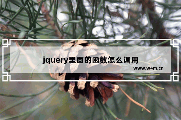 jquery里面的函数怎么调用