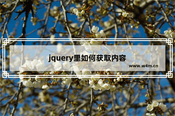 jquery里如何获取内容