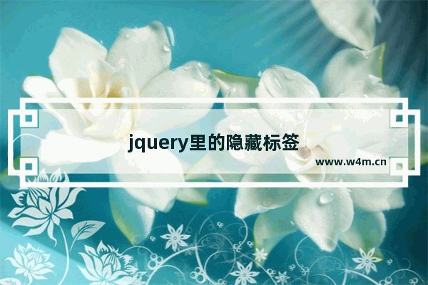 jquery里的隐藏标签