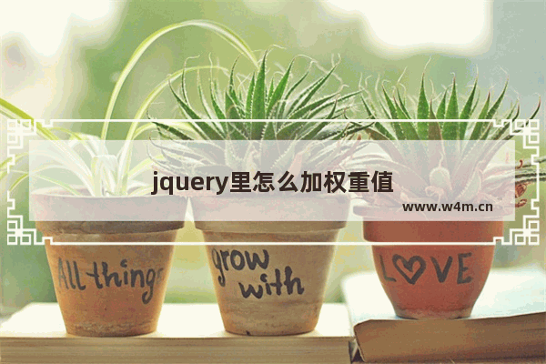 jquery里怎么加权重值