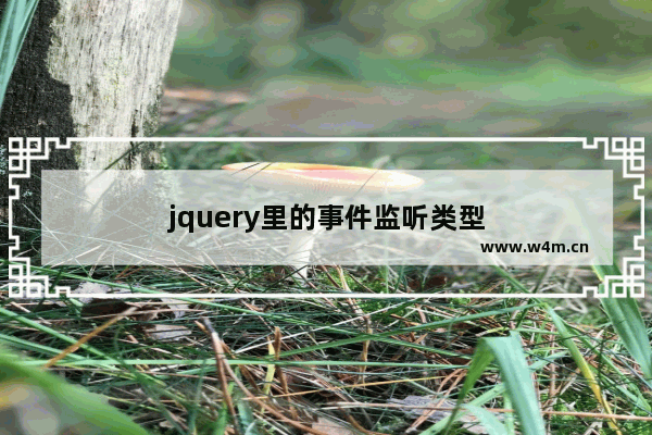 jquery里的事件监听类型