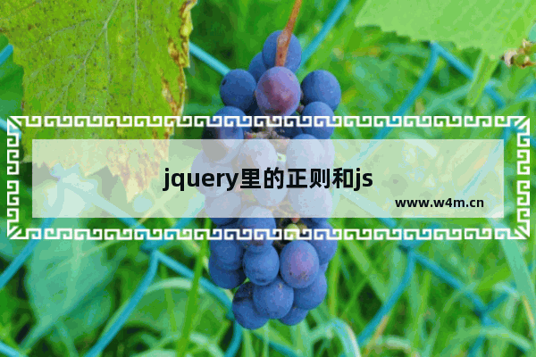 jquery里的正则和js