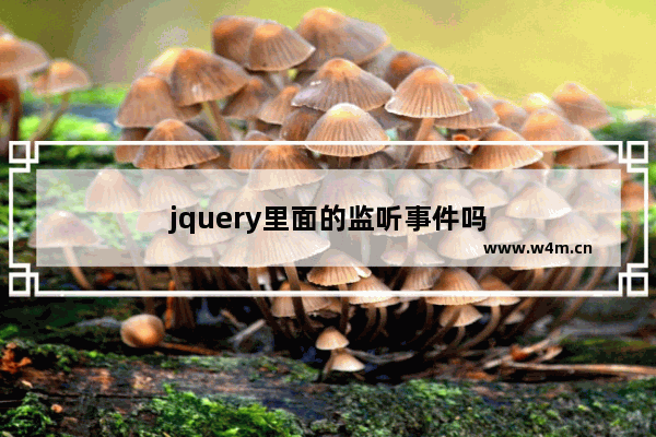 jquery里面的监听事件吗