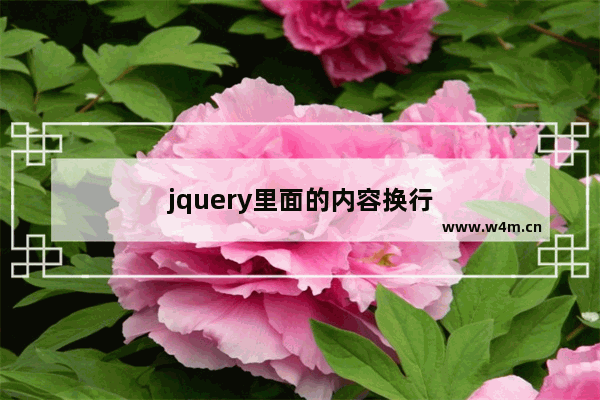 jquery里面的内容换行