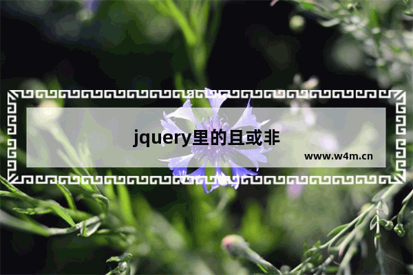 jquery里的且或非