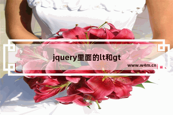 jquery里面的lt和gt