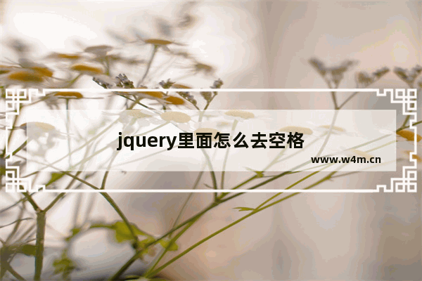 jquery里面怎么去空格