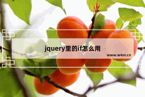 jquery里的if怎么用